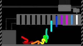 The Worm Factory - Survival Worm Race in Algodoo