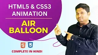 CSS3 Animation, Air Balloon using HTML CSS3