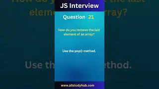 pop method in javascript #allstudyhub #javascript #javascriptinterview