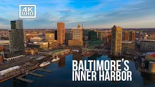 A Beautiful View Of Baltimore's Inner Harbor, Captured By Drone. #baltimore #baltimorecity #4k