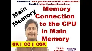 Memory Connection to the CPU || Main Memory || RAM Chip || ROM Chip || Computer Architecture || CO