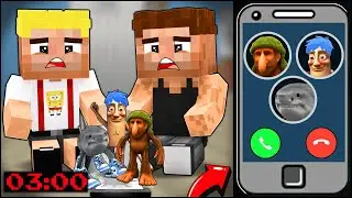 TUNG TUNG SAHUR ÇETESİ GECE 3'TE EFEKAN VE ALİ'Yİ ARADI! 😱 - Minecraft