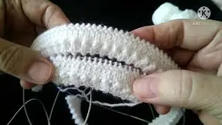 Part 1. Knitting a sweater from the neck with a scalloped pattern