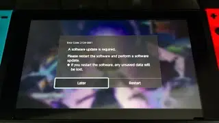 Nintendo Switch: A software update is required. Please restart the software and perform a software..