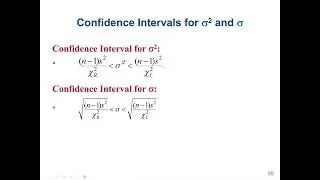 Use Chi-square distribution to construct a confidence interval for variance and standard deviation