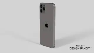 iphone 11 Pro Space Grey 3D model by DESIGN PANDIT I 360° view