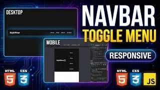 Create Responsive Navbar with Toggle Menu | 