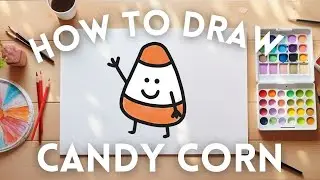 How To Draw Candy Corn | Step-By-Step Drawing Tutorials for Kids 🖍