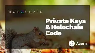 Ecosystem Sessions Acorn – Private Keys & Holochain Code