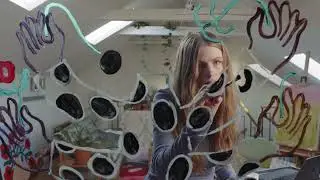 Madelen Möllard paints her signature florals on camera for Vogue Scandinavia