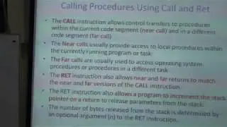 Procedures (Functions) in Assembly, Microprocessor based Systems Lec 27/31