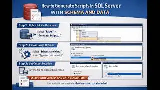 How to generating script in SQL Server  with Schema and Data  Step by Step