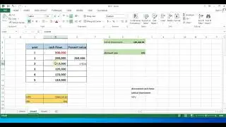 NPV, Present Value, IRR on Excel
