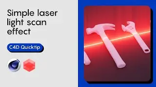 Fast and easy laser scan effect | Beginner | Cinema 4D | Redshift