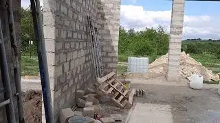 Строим дом. Закончили стены первого этажа. #строительство #дом #2023