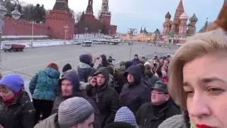 15 минут на мосту Немцова в день памяти об убийстве. 26.02.17