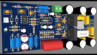 how to make class D 1200W | create amplifier circuit diagram with software | easy EDA.