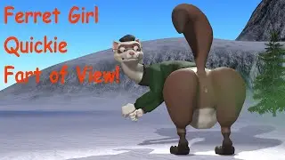 Cartoon Ferret Quickie Fart of View! [ Animation Test ]
