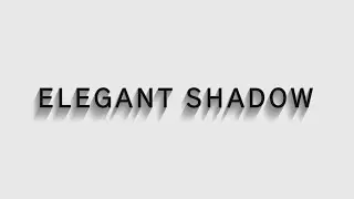 ELEGANT SHADOW FOR TEXT ON PURE CSS