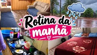 Rotina de uma manhã chuvosa, morando no sítio 🏡⛈️