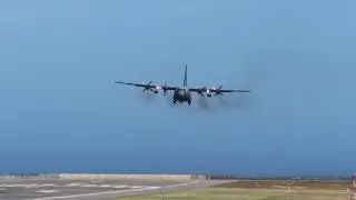 [4K] Wellington Airport - RNZAF Lockheed C-130H Hercules NZ7003 Landing RWY34 - 26/11/2021