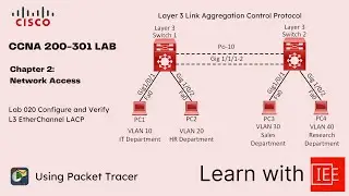 CCNA 200-301 Lab | Chapter 2 Network Access | Lab 020 Configure and Verify L3 EtherChannel LACP