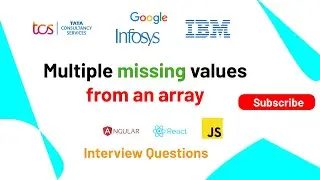 How to find out multiple missing values from an array? || Interview question #react #frontend #node