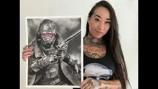 Fallout NCR Ranger Time Lapse Drawing