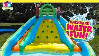 Best Inflatable Water Slide Bouncy House | Backyard Water Fun!