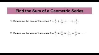 How to find the Sum of a Finite & Infinite Geometric Series [2 Detailed Practice Problems]