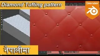 Model Diamond Tufting patterns in Blender | Blender Nepali Tutorial