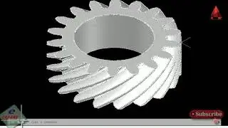How to Make Helical Gear Only Two Min. Short Trick in Auto-CAD 3D Modeling