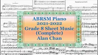 ABRSM Piano 2021-2022 Grade 8 Sheet Music (Complete)