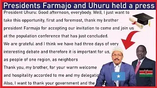 Farmajo and Uhuru Kenyata Debate | English To Somali