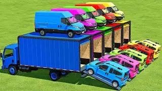 TRANSPORTING FIAT & IVECO DAILY CARS WITH ISUZU TRUCKS - Farming Simulator 22