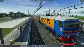 Transport Fever-обзор мода ТЭП70+ТВЗ61-4447М