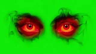 Glow Demon Eyes Green Screen Overlay 🔥👁️ 