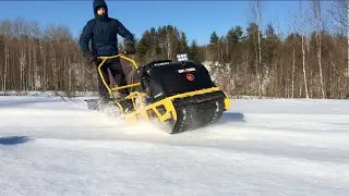 Покатушки на мотобуксировщике Спутник snowbuks 9лс