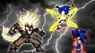Son Goku V4 OP(All Form) VS Sonic Chaos OP(AF) & Sonic. Exe V2 OP in Jump Force Mugen