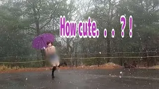 【女装】【水着】【ファッションショー】☃雪景色を楽しむウォーキング