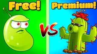 Plants vs Zombies 2 CACTUS Vs LASER BEAN - Free vs Premium PVZ 2 Unique Primal