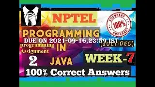 programming in java-Nptel week 7||Programming assignment 2 nptel||NPTEL JAVA SOLUTION ||July 2021