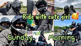 new vlog with cute girl 😍 ride ns200, gt650 on highway #vlogs