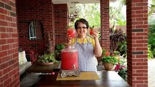 From my Patio making the best Watermelon Strawberry Agua Fresca ❤️
