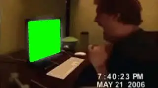 guy punches computer scary maze game (green screen version)