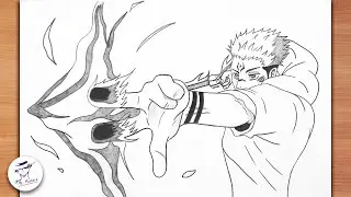 Draw Sukuna's Fire Arrow in 5 Minutes | Jujutsu Kaisen