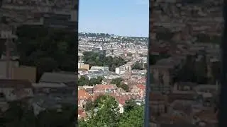 Вид с верху  города Штутгарта  в Германии.