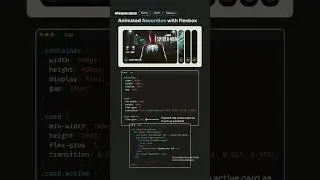 Animated Accordion with flexbox using html, css and js. 