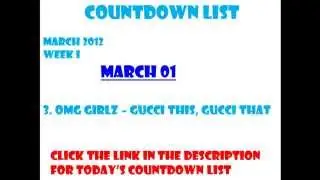 106 and park countdown list March 2012 week I
