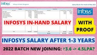 Infosys Salary After 1-3 Years | Infosys Freshers In Hand Salary💰 SE role